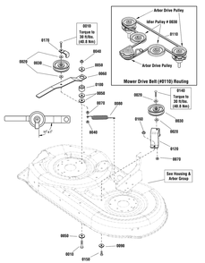 42" Mower Deck - Clutch Group Diagram and Parts List for 2691085-00 (107250040-CTX9000)(2012) Briggs and Stratton Lawn Tractor Accessories